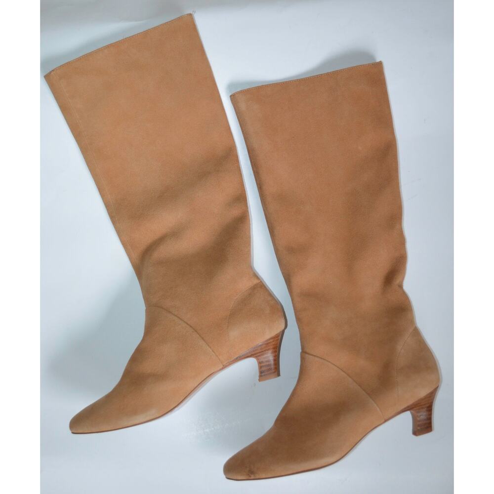Silent D Erena Kitten-Heel Boots Size 38 Tan - image 6